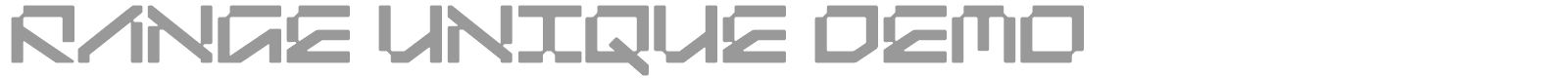 Range Unique font preview